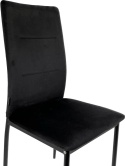 Krzesło tapicerowane VALVA DUO BLACK VELVET