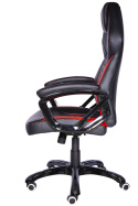 Fotel obrotowy do biurka SPIDER BLACK RED PU SPC