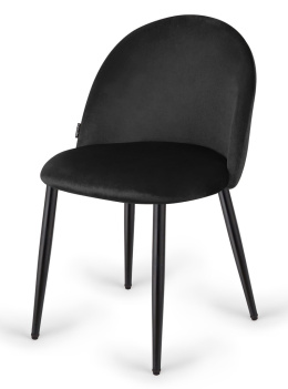 Krzesło tapicerowane GLORIA BLACK VELVET